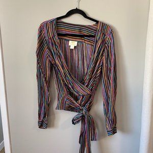 Anthropologie Maeve Tie Up Blouse